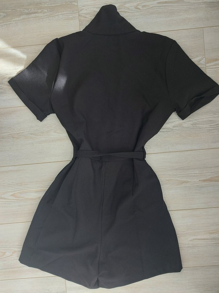 kemerli siyah tulum - Görsel 2