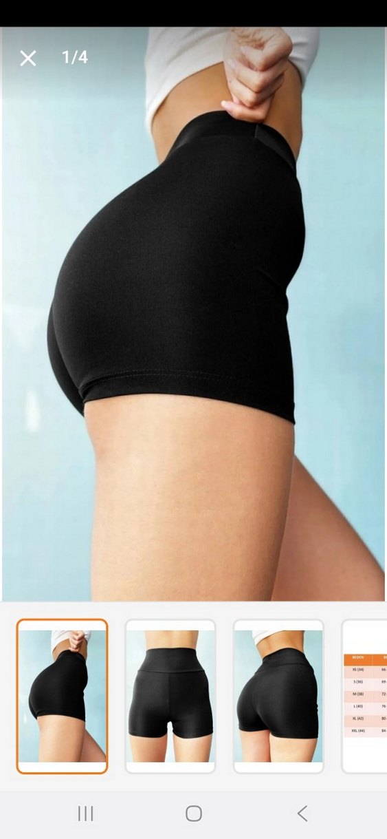 Kadın Siyah Yüksek Bel Mini Spor Şort - Görsel 3