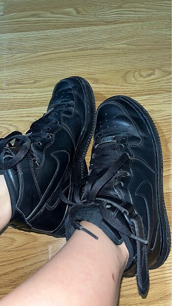 Nike NİKE Air Force 1 Mid Sneaker siyah boğazlı