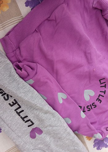 Mor Kapüşonlu Kız Sweatshirt