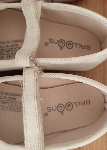 Kız Çocuk Beyaz Babet Ayakkabı Velcro - Görsel 2