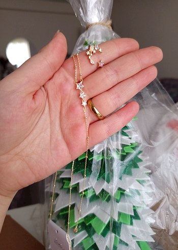 Altın Renkli Zincir Detaylı Kadın El Zinciri - Görsel 2