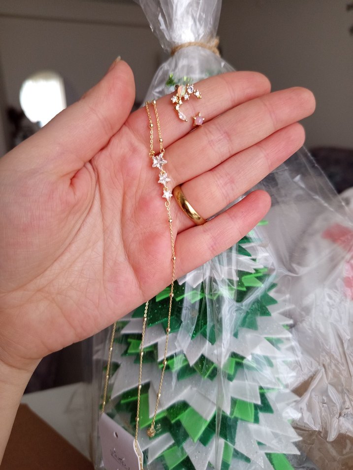 Altın Renkli Zincir Detaylı Kadın El Zinciri - Görsel 2