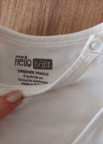 6 Ay Beden Uzun Kollu Bebek Çıtçıtlı Body