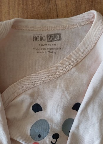 HelloBaby Uzun Kollu Bebek Çıtçıtlı Body