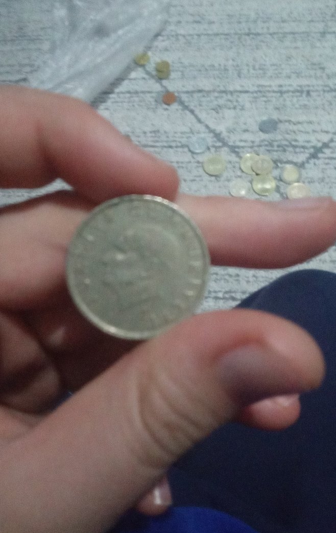 Gri Vintage 10 Bin Lira Madeni Para - Görsel 2