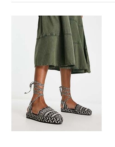 Asos design yurtdışında iyi durumlu espadril - Görsel 9