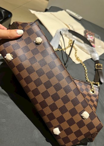Louis Vuitton marka zincir Detaylı Kahverengi Deri Kadın Çanta - Görsel 5