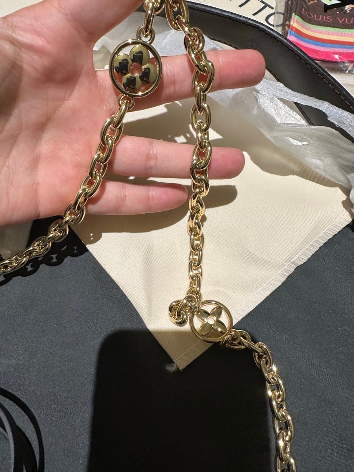 Louis Vuitton marka zincir Detaylı Kahverengi Deri Kadın Çanta - Görsel 3