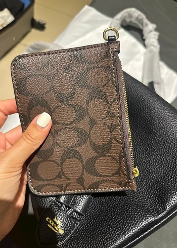 Coach marka Siyah Deri Kadın Çanta - Görsel 5