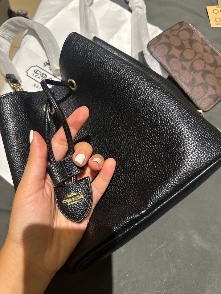 Coach marka Siyah Deri Kadın Çanta - Görsel 2