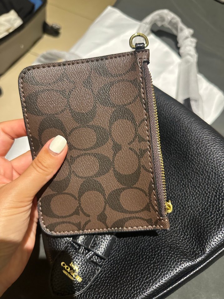 Coach marka Siyah Deri Kadın Çanta - Görsel 5