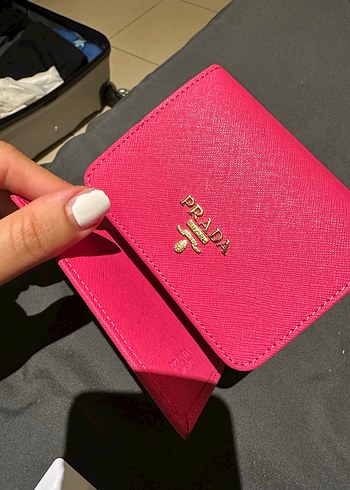 Parlak Pembe Deri Kadın Cüzdanı - Görsel 5