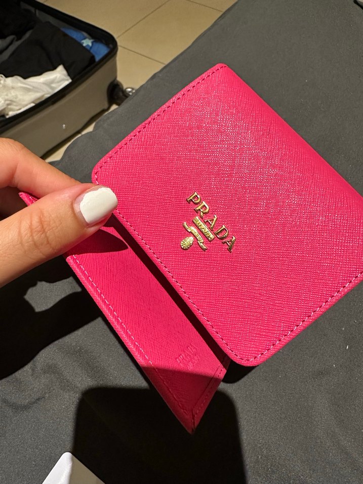 Parlak Pembe Deri Kadın Cüzdanı - Görsel 5