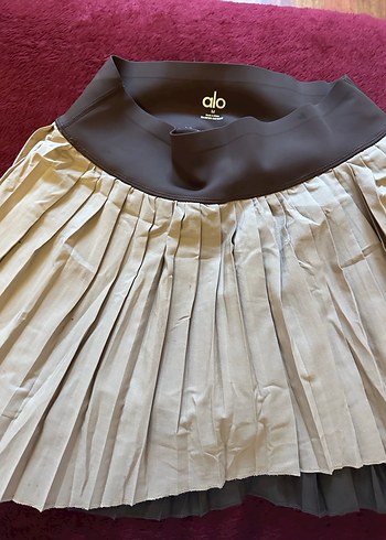 Alo marka Bej Pliseli Midi Kadın pileli spor Etek - Görsel 5