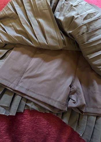 Alo marka Bej Pliseli Midi Kadın pileli spor Etek - Görsel 7