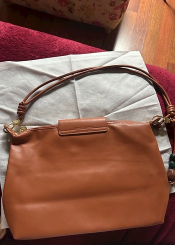 Longchamp Deriden Camel Renkli Bohem Püsküllü Kadın Çanta - Görsel 6