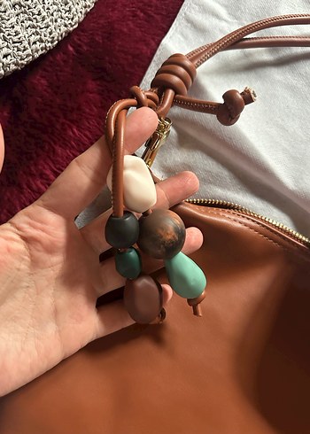 Longchamp Deriden Camel Renkli Bohem Püsküllü Kadın Çanta - Görsel 2