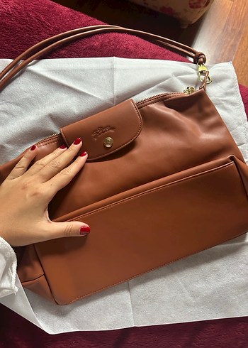 Longchamp Deriden Camel Renkli Bohem Püsküllü Kadın Çanta - Görsel 3