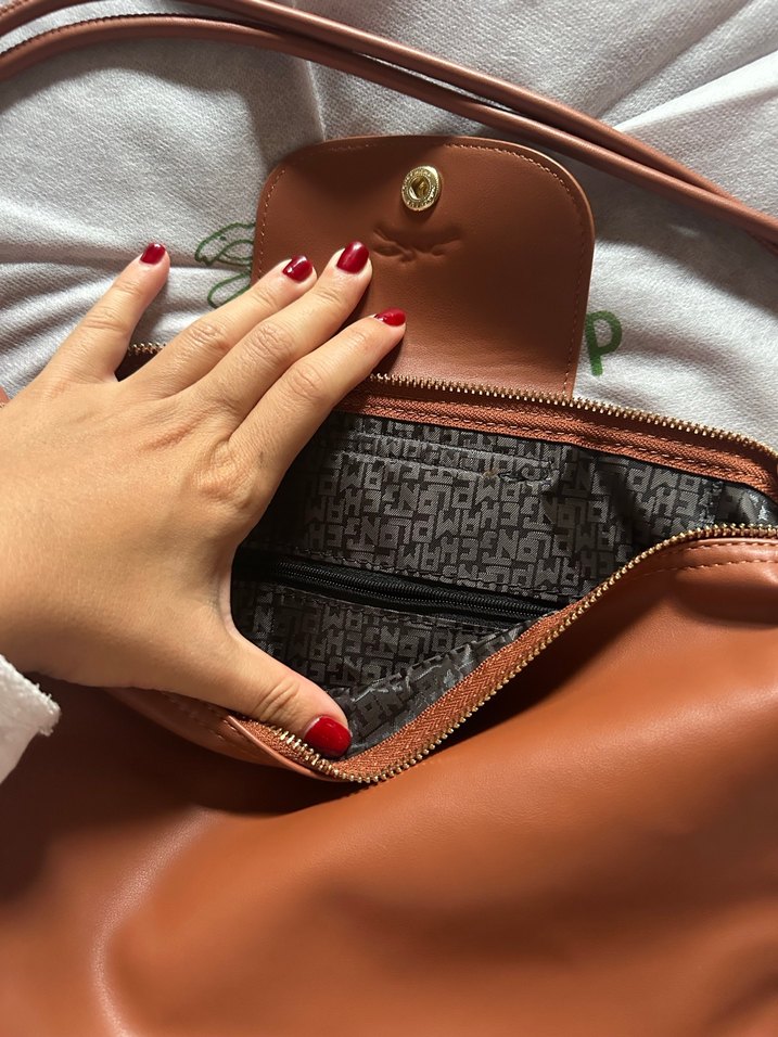 Longchamp Deriden Camel Renkli Bohem Püsküllü Kadın Çanta - Görsel 5