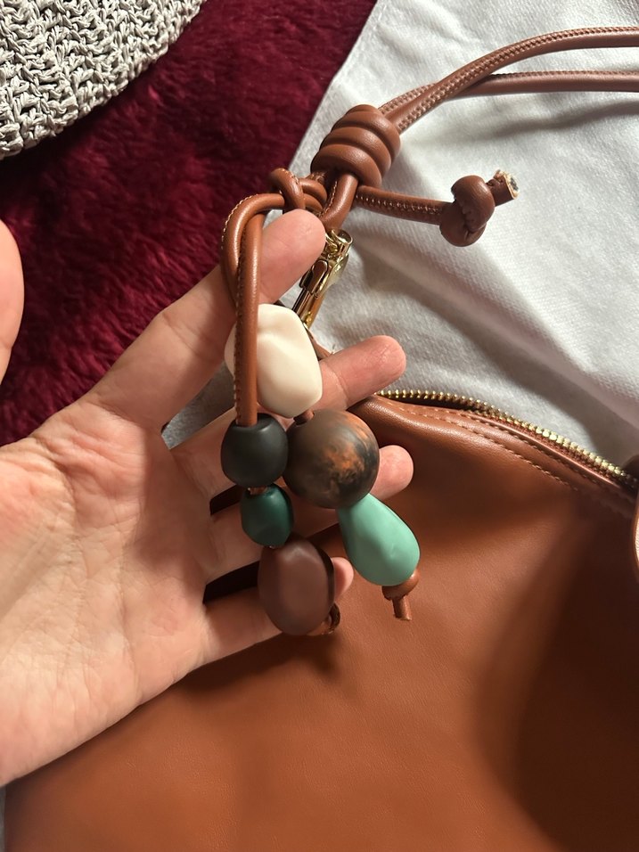 Longchamp Deriden Camel Renkli Bohem Püsküllü Kadın Çanta - Görsel 2