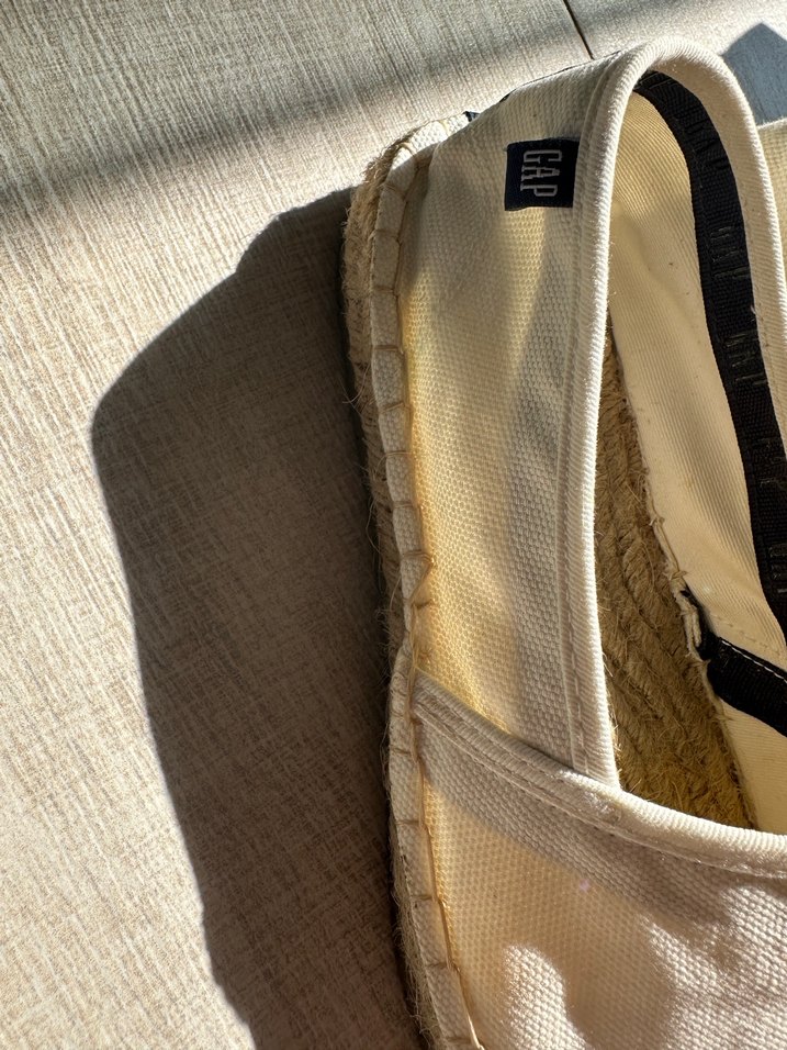 Beyaz Kadın Espadril Düz Taban - Görsel 5