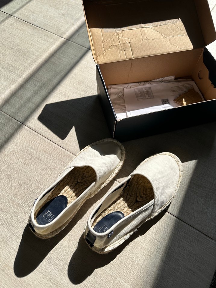 Beyaz Kadın Espadril Düz Taban - Görsel 4