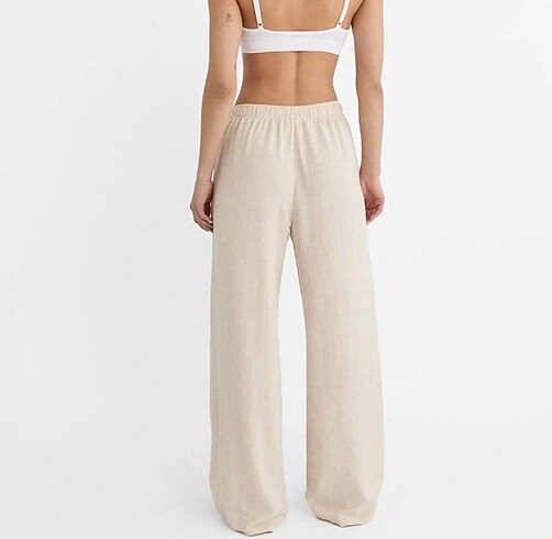 xs Beden Stradivarius Bej Keten Pantolon