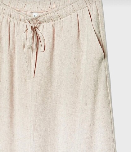 xs Beden ten rengi Renk Stradivarius Bej Keten Pantolon