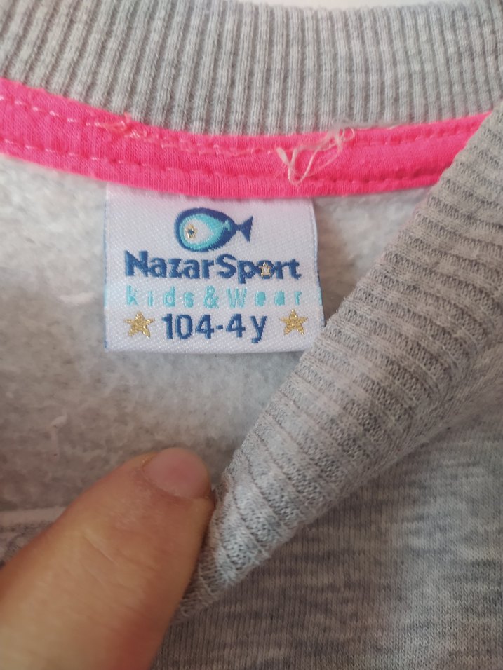 Gri Baskılı Kız Eşofman Takımı - Görsel 3