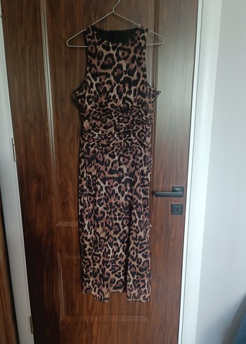 Trendyol & Milla leopar desenli tül astarlı elbise