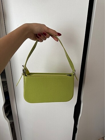  Beden Housebags Neon Lime yeşili baget kol çantası