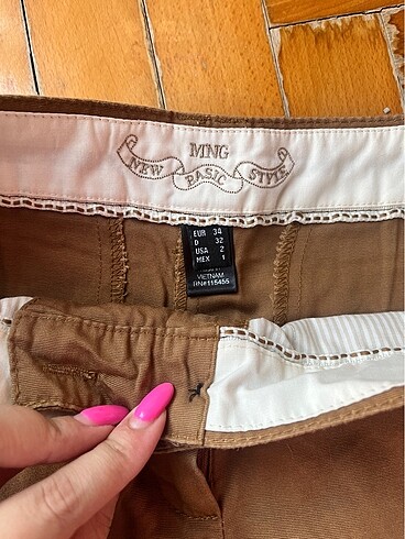 34 Beden camel Renk Mango kumaş şort