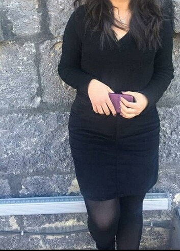 Siyah kadife etek
