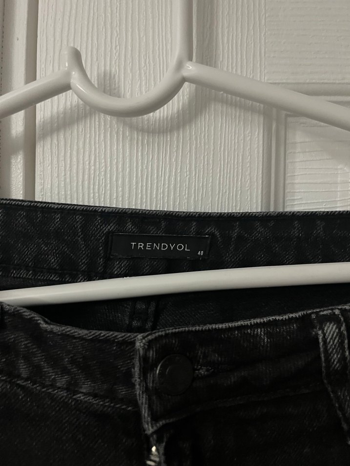 Siyah Normal Boy Kadın Denim Pantolon - Görsel 3