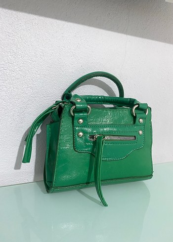 Yeşil Deri Kemerli Kadın Çanta - Görsel 2