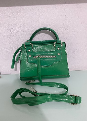 Yeşil Deri Kemerli Kadın Çanta - Görsel 3