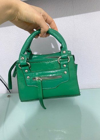 Yeşil Deri Kemerli Kadın Çanta - Görsel 4
