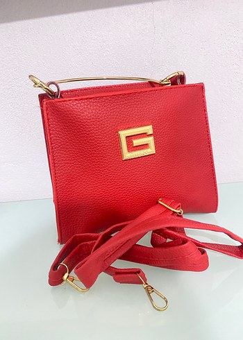 Klasik Zarafet Kırmızı Deri El Çantası - Görsel 2