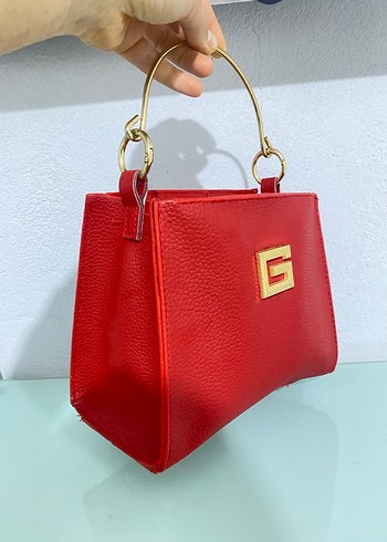 Klasik Zarafet Kırmızı Deri El Çantası - Görsel 3