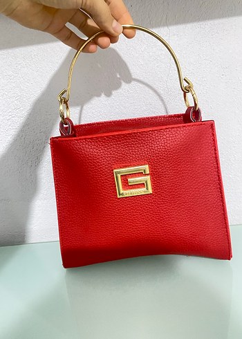 Klasik Zarafet Kırmızı Deri El Çantası - Görsel 4