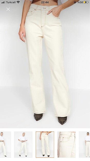 Yüksek bel wide Leg jean