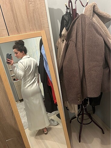 Beyaz blazer nikah elbisesi - Görsel 5