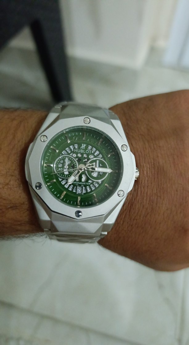 Hublot Erkek Gri ve Yeşil Saat - Görsel 5