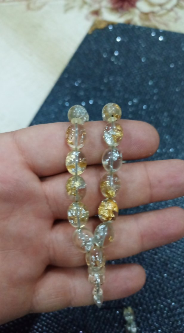 Boncuklu Altın Renkli Kadın El Zinciri - Görsel 3