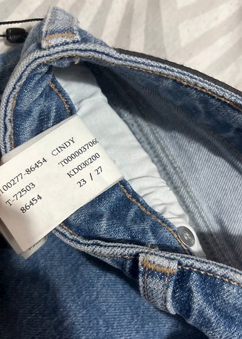 Mavi Regular Fit Düğmeli Denim Kadın Jean - Görsel 5