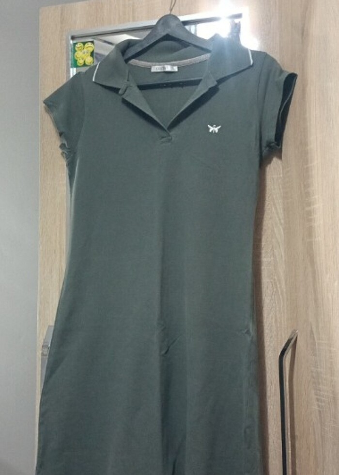 Haki yeşili elbise - Görsel 3