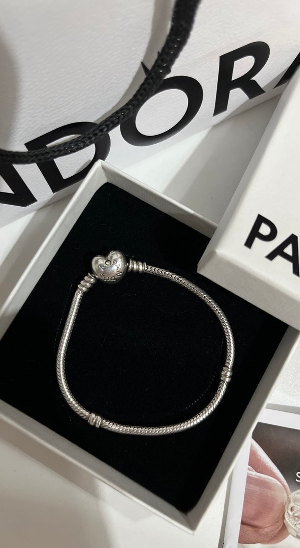 Gri Zincir Detaylı Pandora Bileklik - Görsel 2