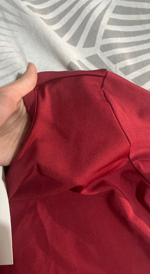 Bordo Kadın Uzun Kollu Basic Tişört - Görsel 2