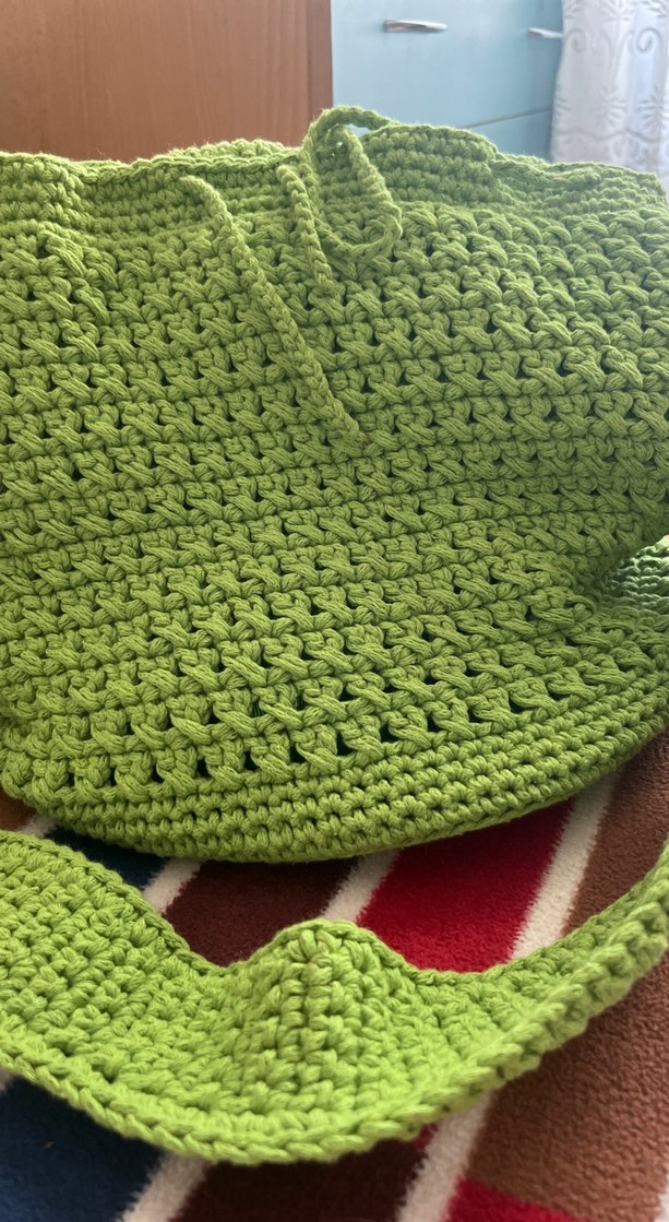 Örgü Yeşil Kadın Çanta el örmesi kaliteli - Görsel 3